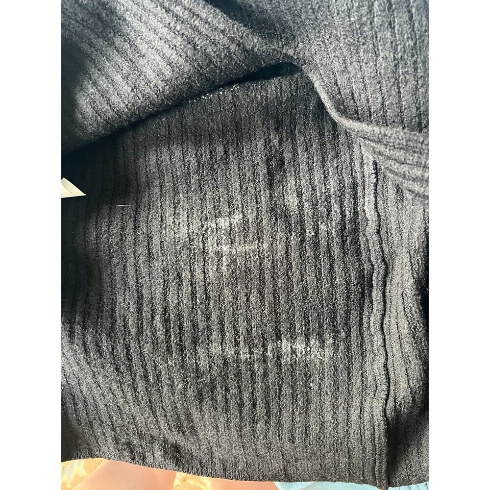 Rag & Bone Jean Carly Open Back Ribbed Crew Neck Sweater Black Merino Wool Sz S - Picture 7 of 7